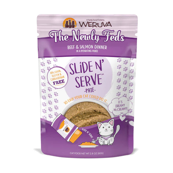 Weruva Cat Slide n' Serve Slice The Newly Feds Beef & Salmon Dinner