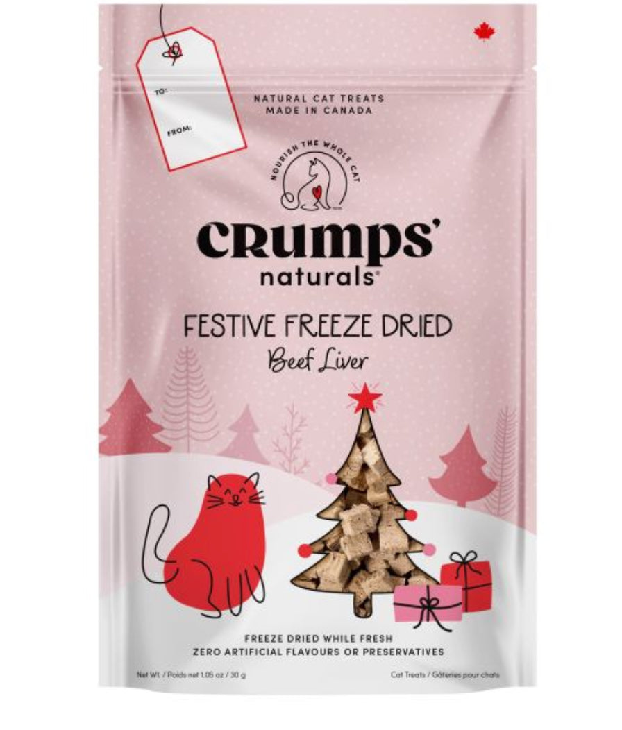 Crumps Cat Holiday Festive Freeze Dried Beef Liver