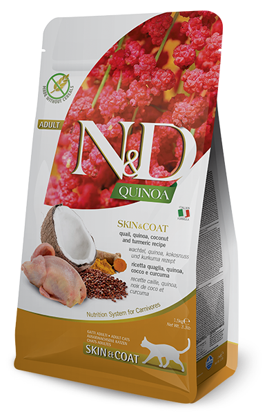 Farmina N&D Quinoa Skin & Coat Quail for Cats *Special Order* (5400077402266)