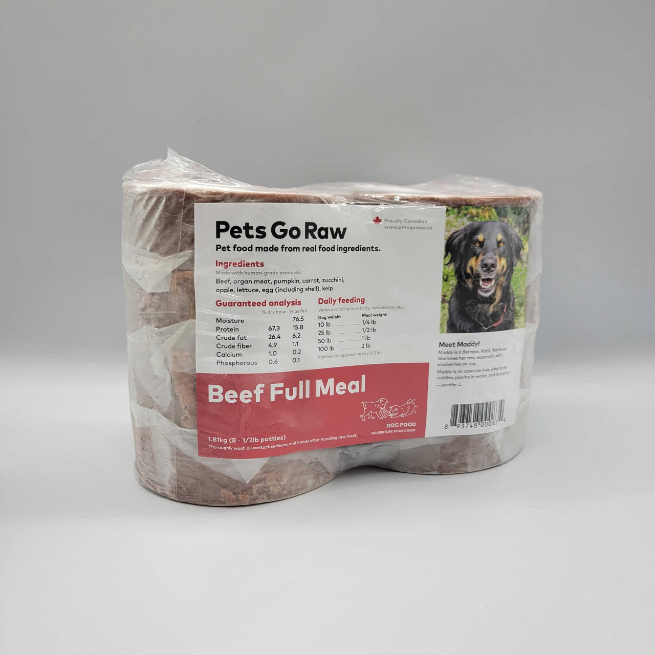 Pets Go Raw Beef Full Meal