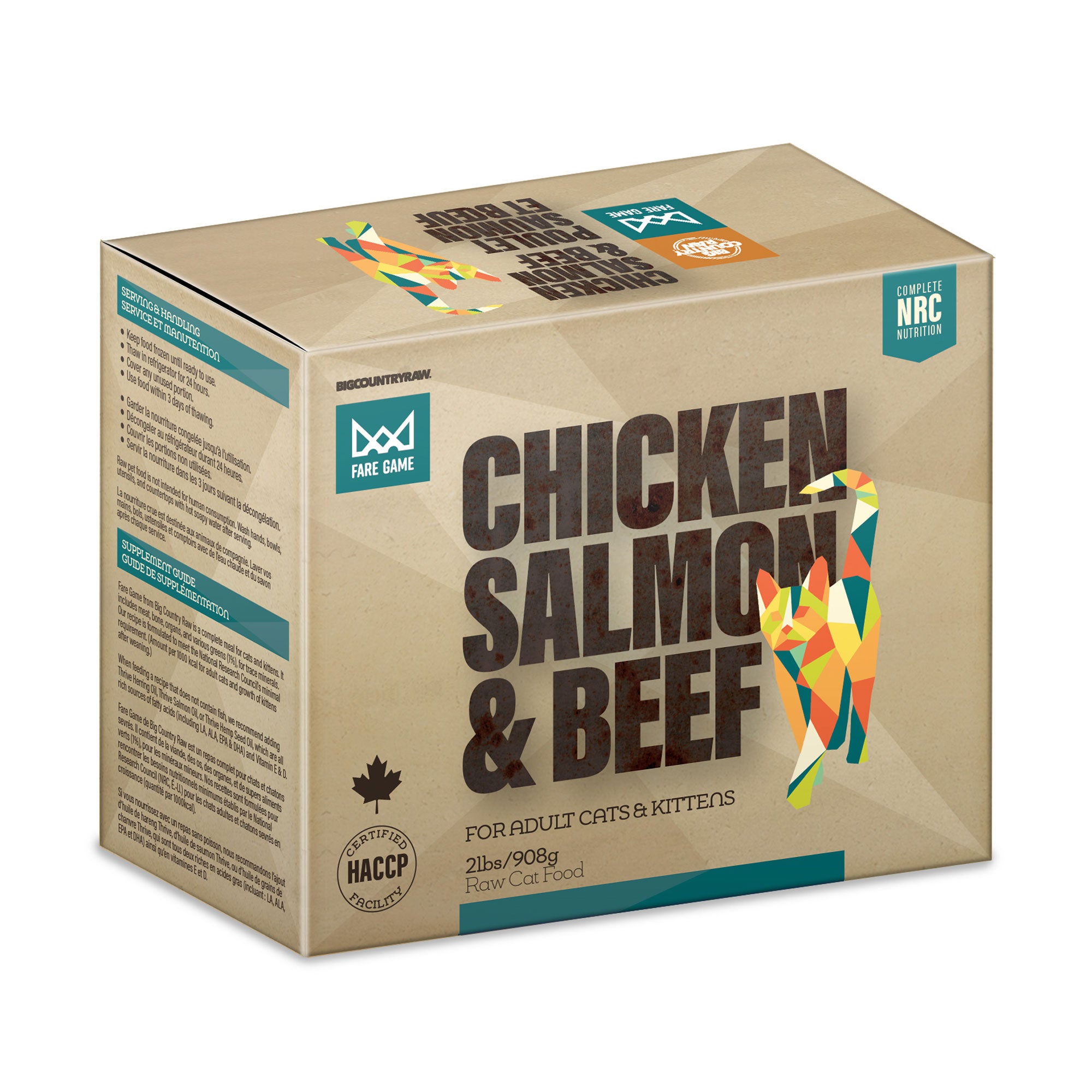 Big Country Raw Chicken Salmon and Beef Fare Game Bon A Pet