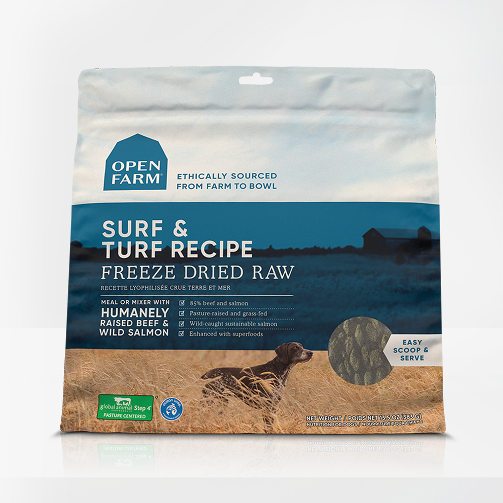 Open Farm Surf Turf Freeze Dried for Dogs Bon A Pet Treat Pet