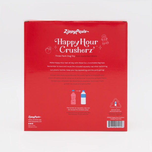 Zippy Paws Holiday Happy Hour Crusherz 3pc (6075013660845)