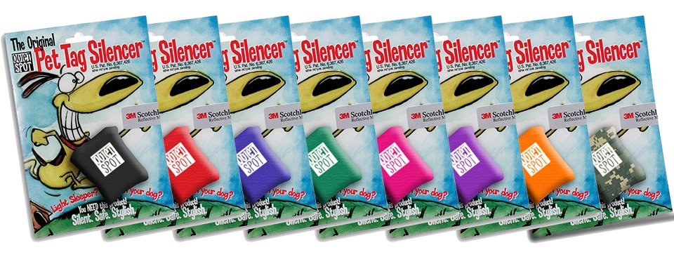 Quiet spot dog tag silencer shop