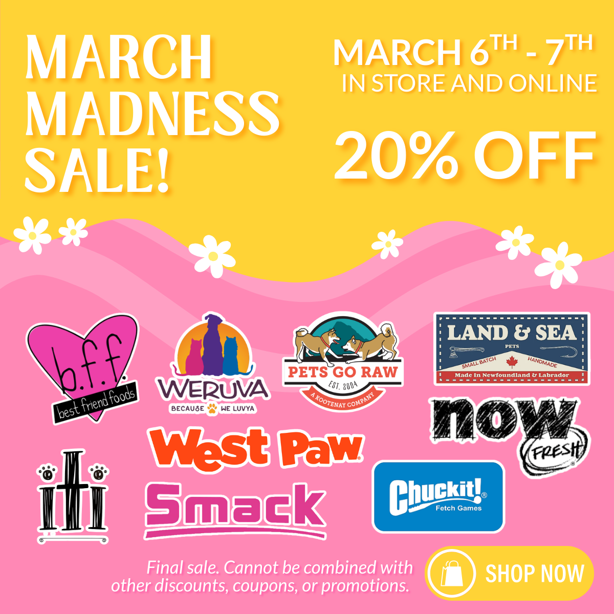 March Madness Sale 20% Off