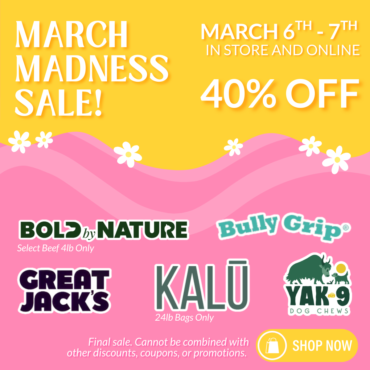 March Madness Sale 40% Off