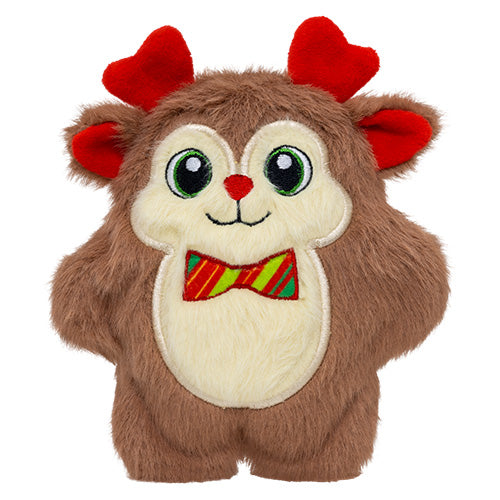 KONG Dog Toy Holiday Snuzzles Bow Tie Reindeer