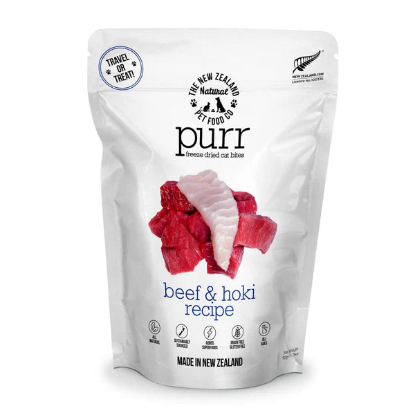 New Zealand Natural Pet Food Co. Purr Cat Treat Beef & Hoki