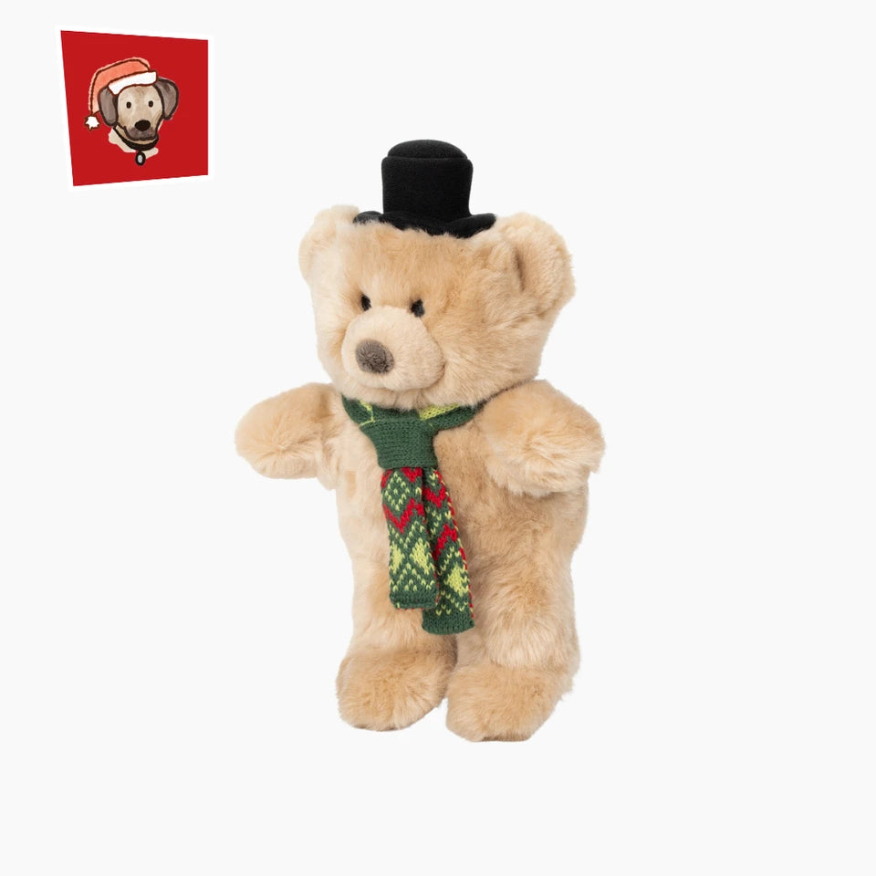 Fluff & Tuff Dog Toy Christmas Mr. Party Bear
