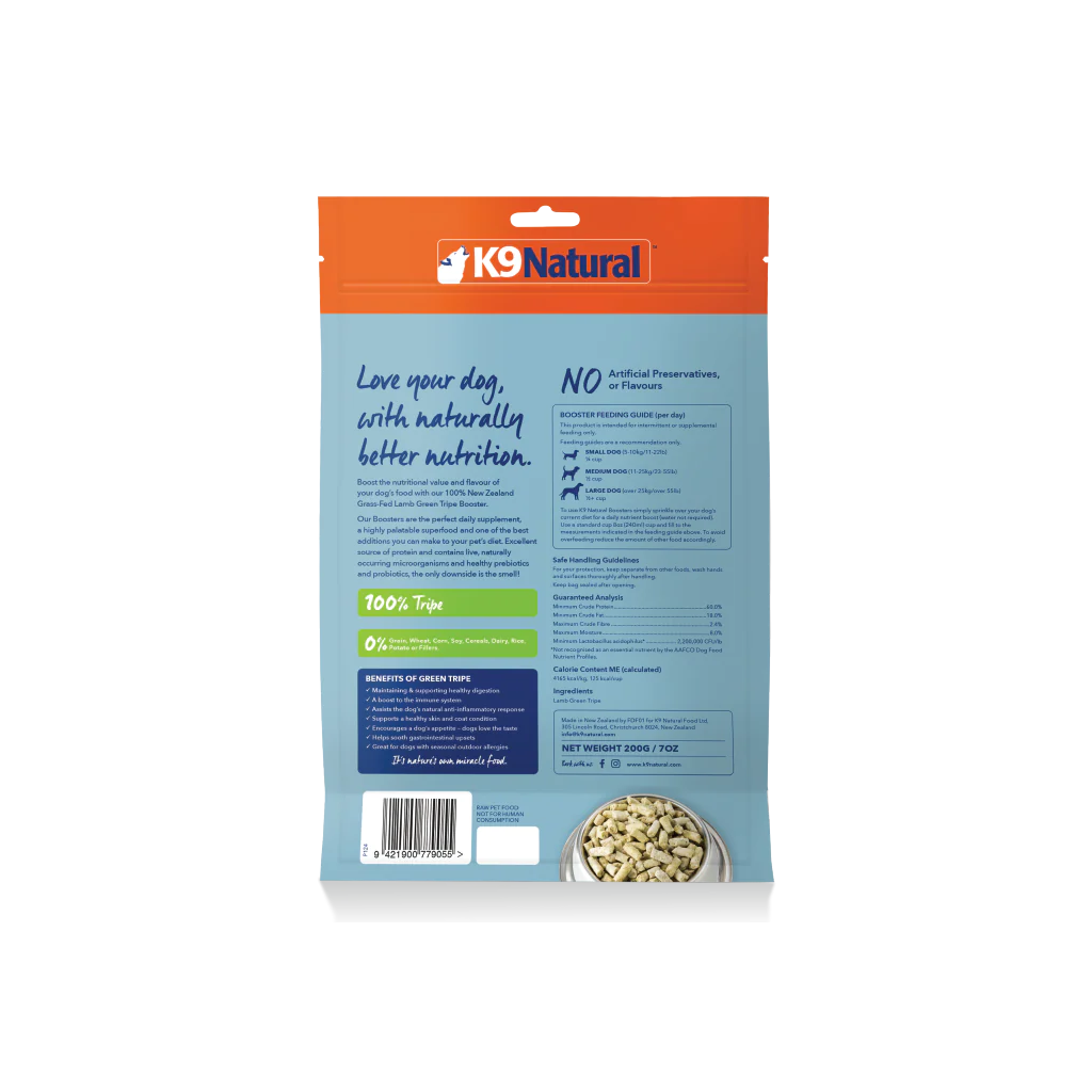 K9 Natural Booster Lamb Green Tripe