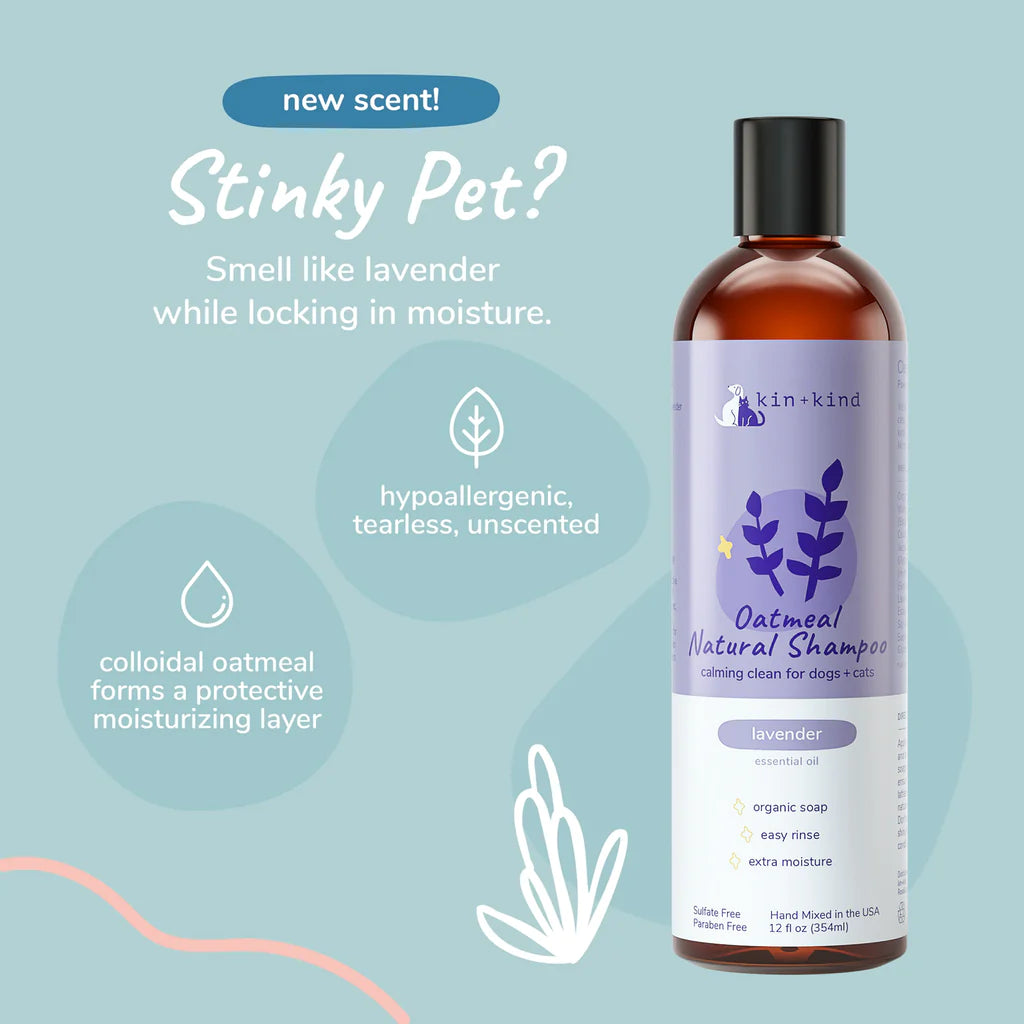 Kin+Kind Dog/Cat Oatmeal Shampoo (Lavender)