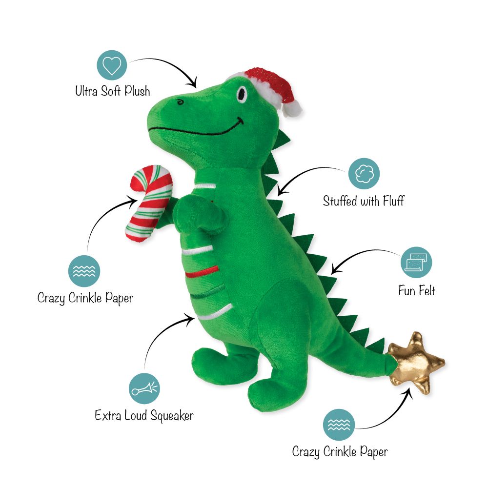 Fringe Dog Toy Holiday Rex-Mas Is Here