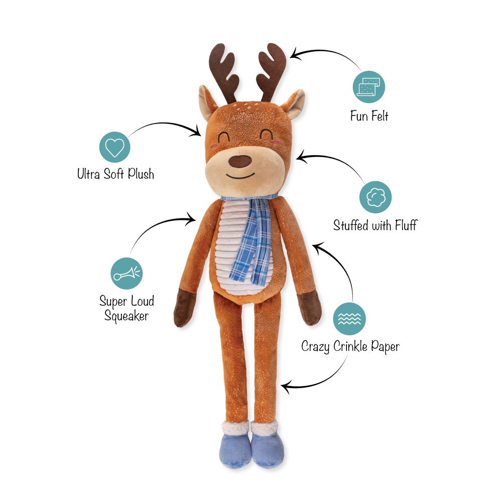 Fringe Dog Toy Holiday Dashin' Around