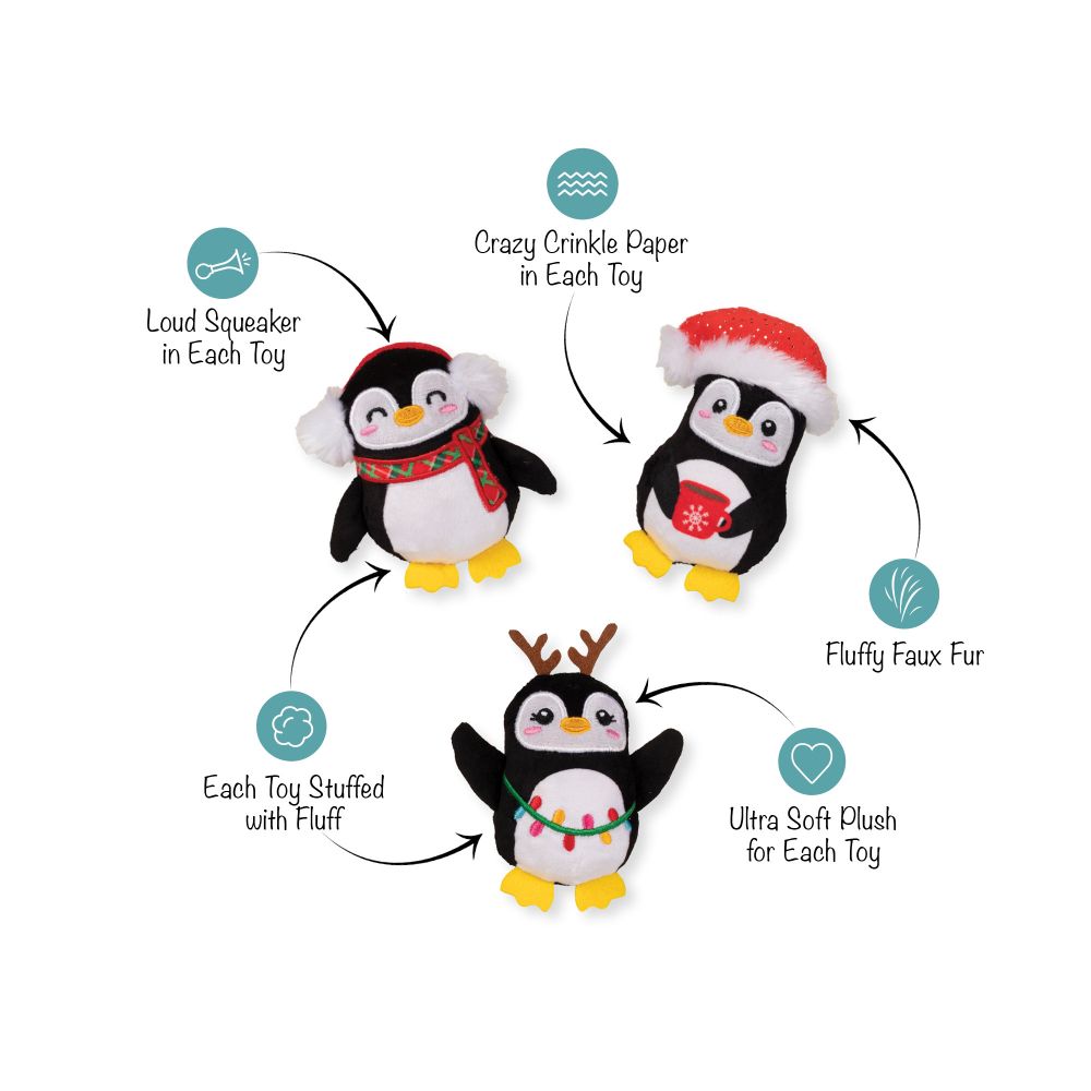 Fringe Dog Toy Holiday Waddle Squad