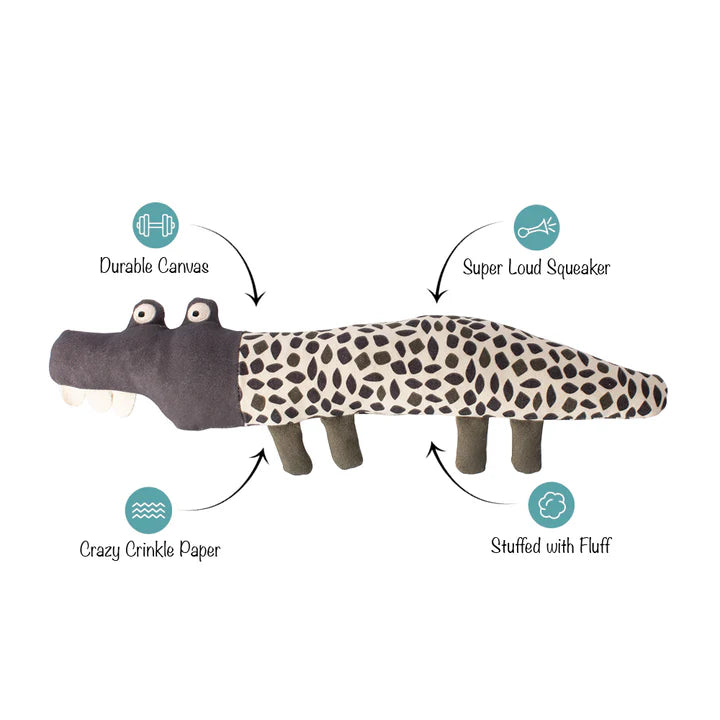 Fringe Dog Toy Canvas Croc My World