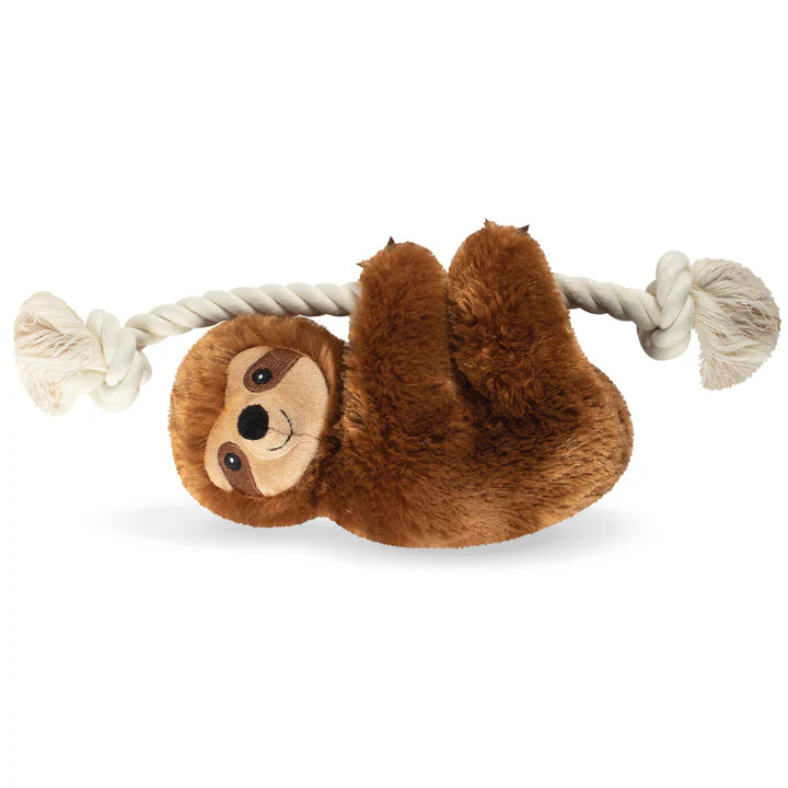 Fringe Dog Toy Brown Sloth on a Rope