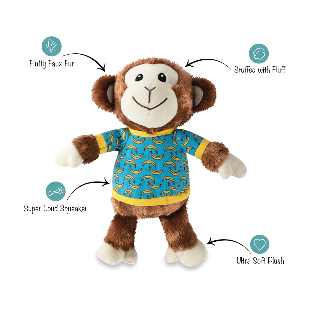 Fringe Dog Toy Bananas the Monkey