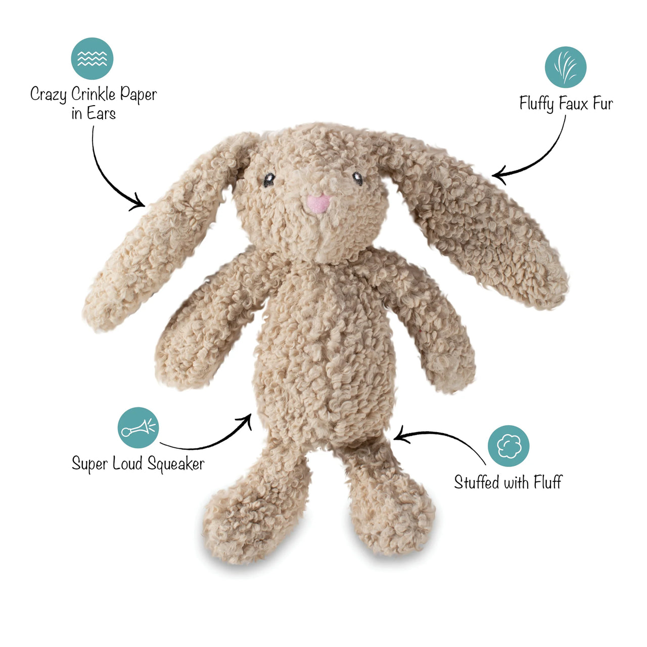Fringe Dog Toy Honey Bunny
