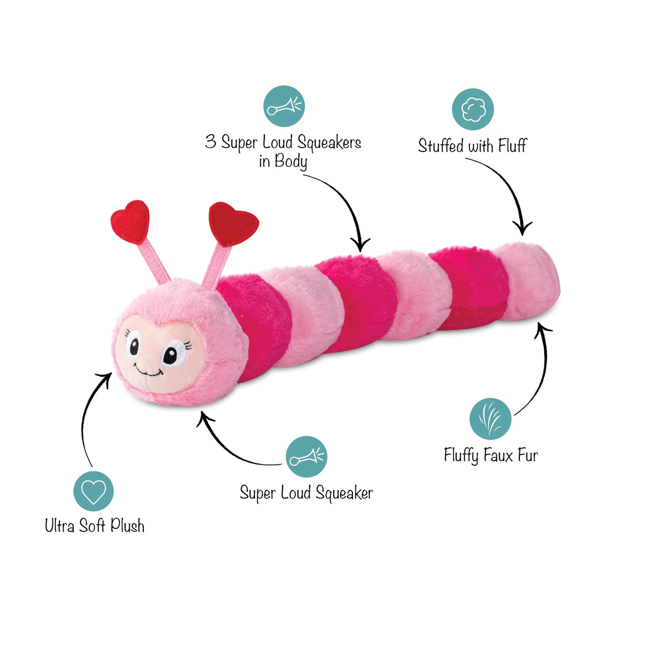 Fringe Dog Toy Love Bug