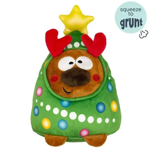 Huxley & Kent Dog Toy Holiday Pudgies Rocky Around Tree