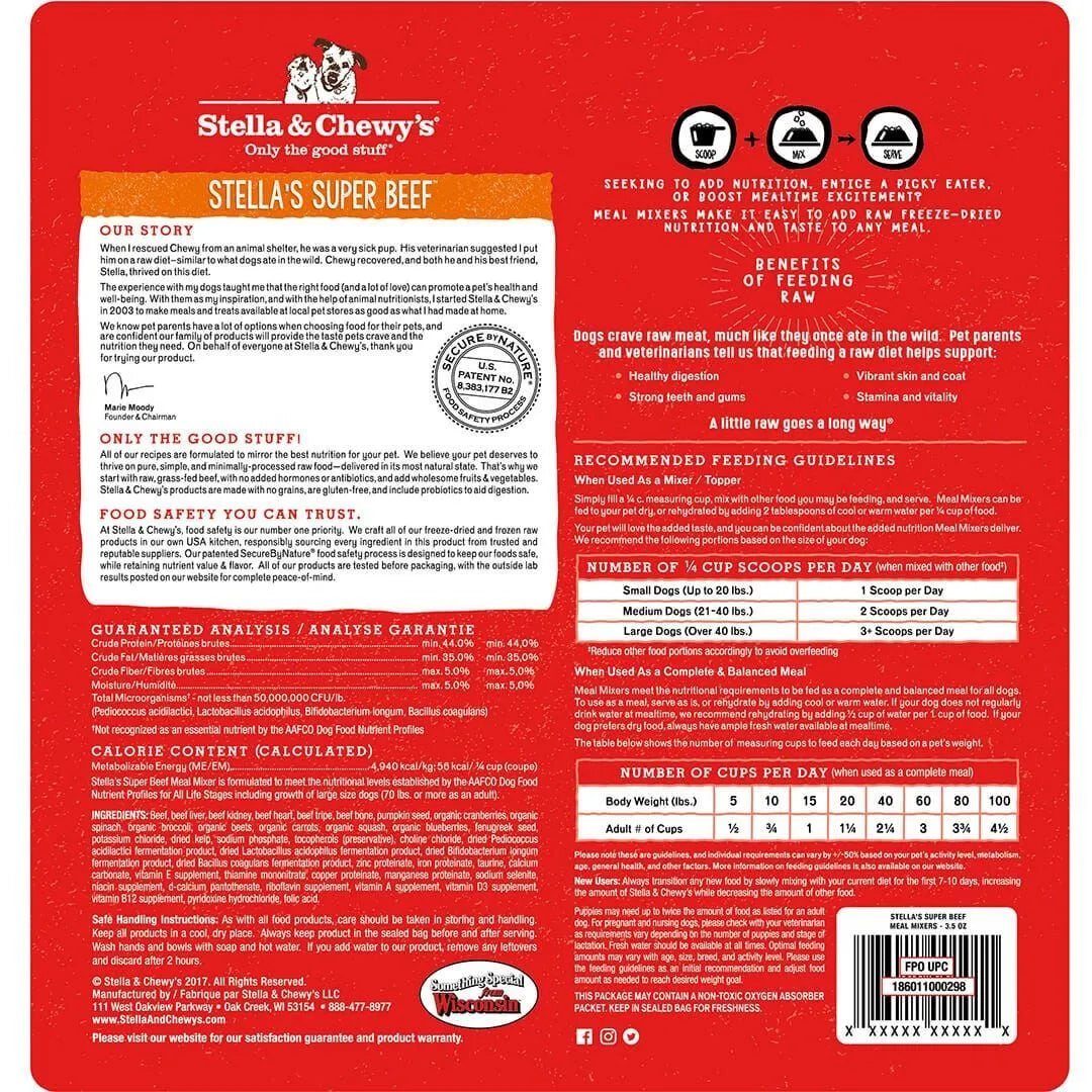 Stella's super shop beef meal mixers