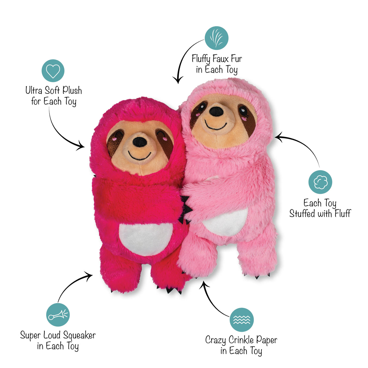 Fringe Dog Toy Valentines Cuddle Buds