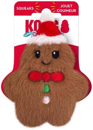 KONG Dog Toy Holiday Snuzzles Gingerbread