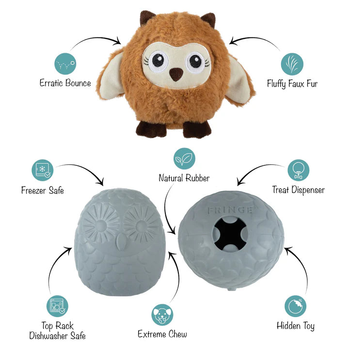 Fringe Dog Toy Rubber/Plush Don't Ruffle My Feathers