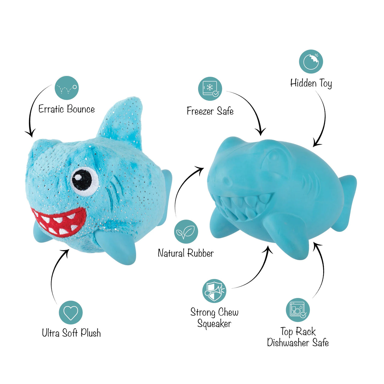 Fringe Dog Toy Rubber/Plush Out of the Blue
