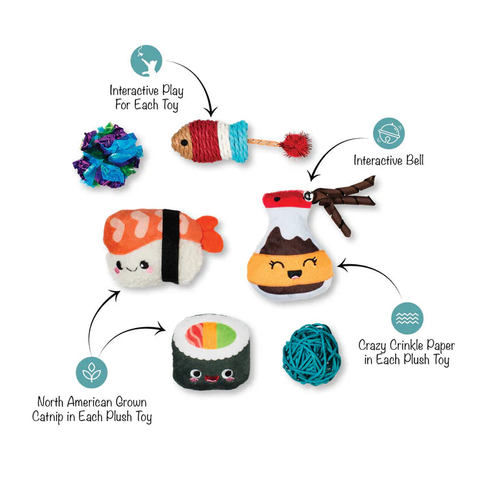 Fringe Cat Toy True Soymates (Set of 6)
