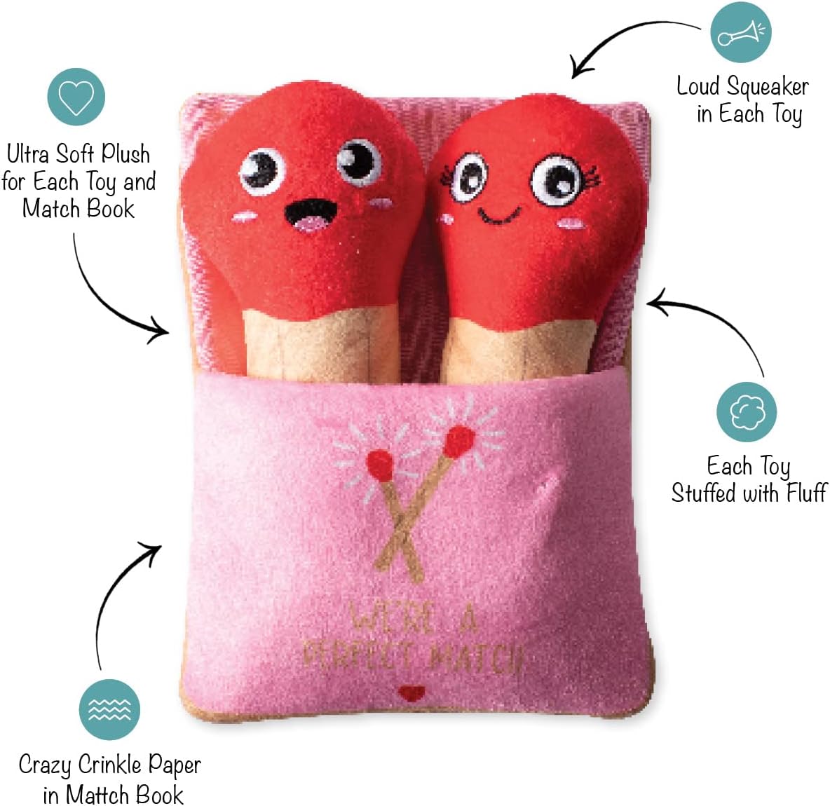 Fringe Dog Toy Valentines Perfect Match