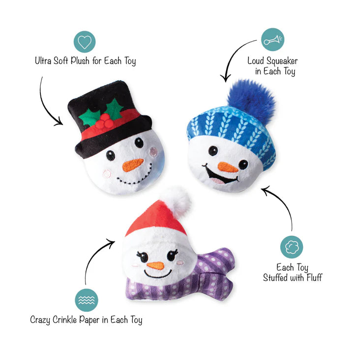 Fringe Dog Toy Holiday Snow Excited