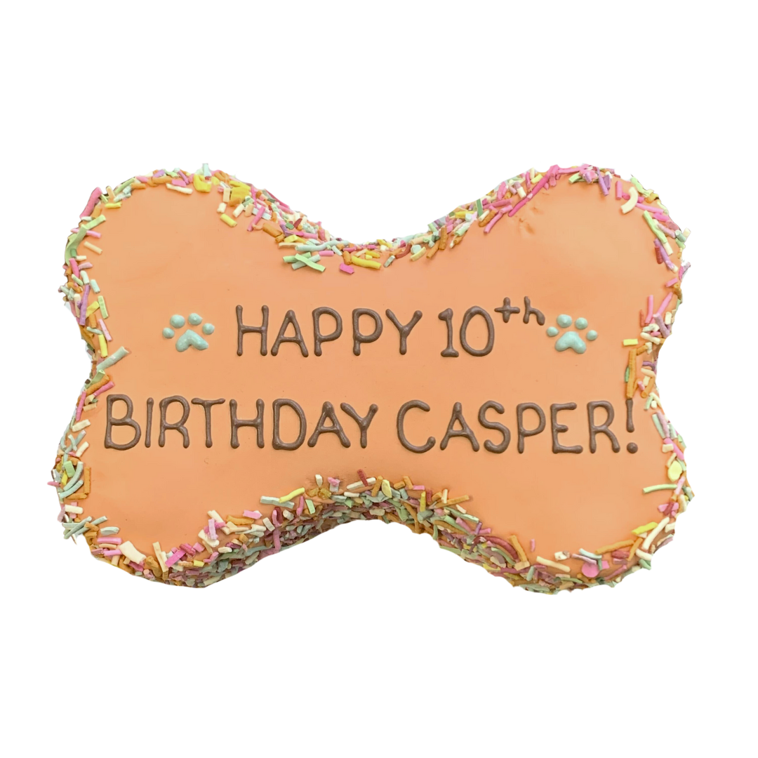 6" Bone Shaped Doggy Birthday Cake