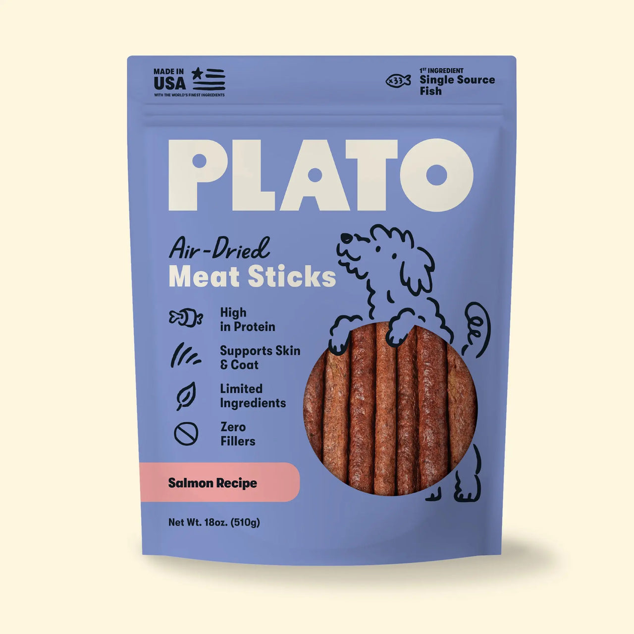 Plato Meat Sticks Salmon