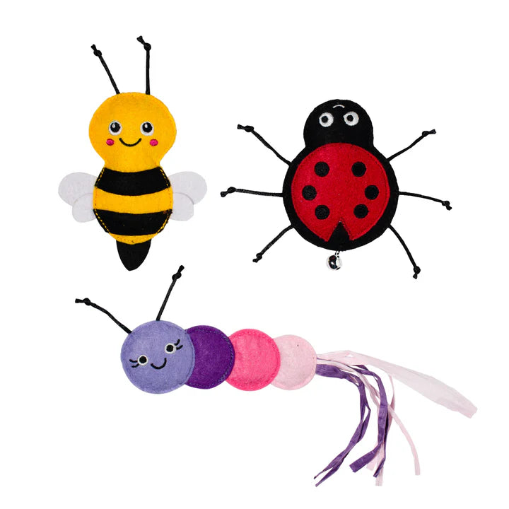 Fringe Cat Toy Living Bug Life (Set of 3)