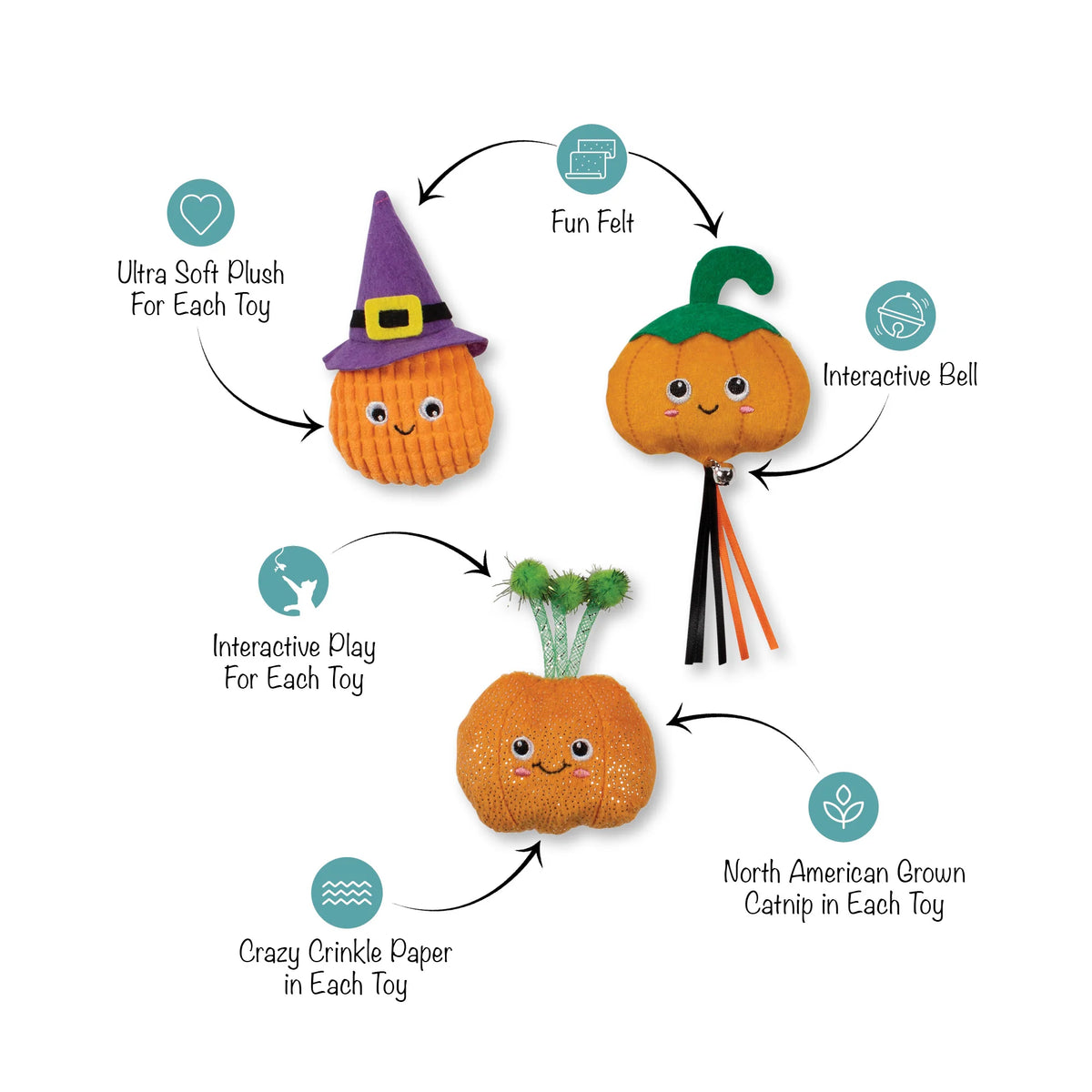 Fringe Cat Toy Halloween Witch of the Patch