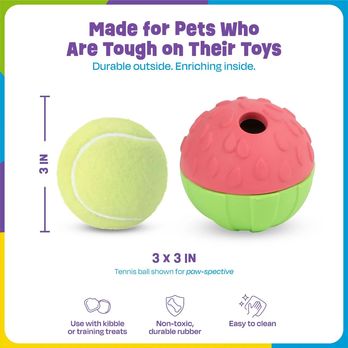 Brightkins Dog Toy Tough & Tumble Watermelon Treat Dispenser