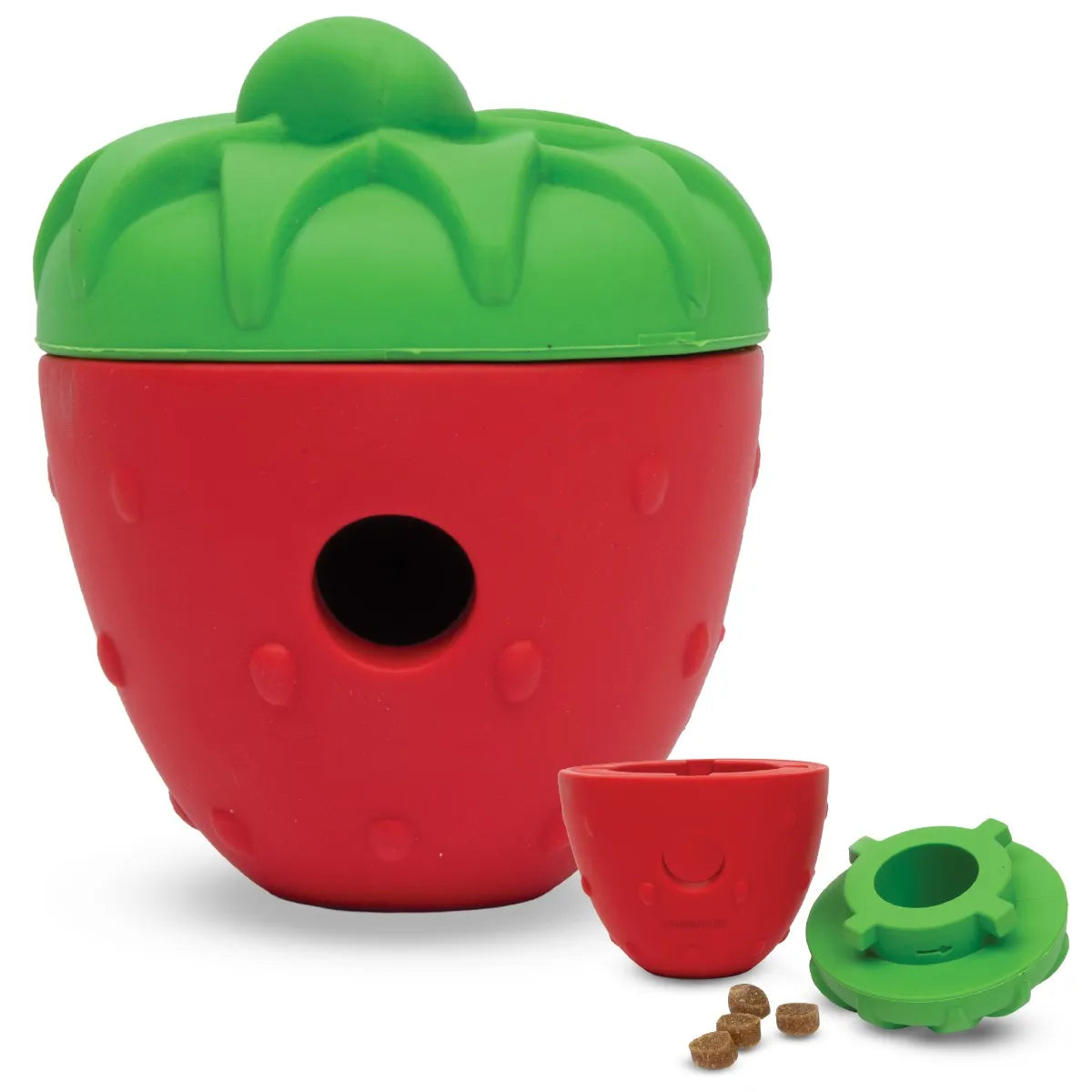 Brightkins Dog Toy Tough & Tumble Strawberry Treat Dispenser