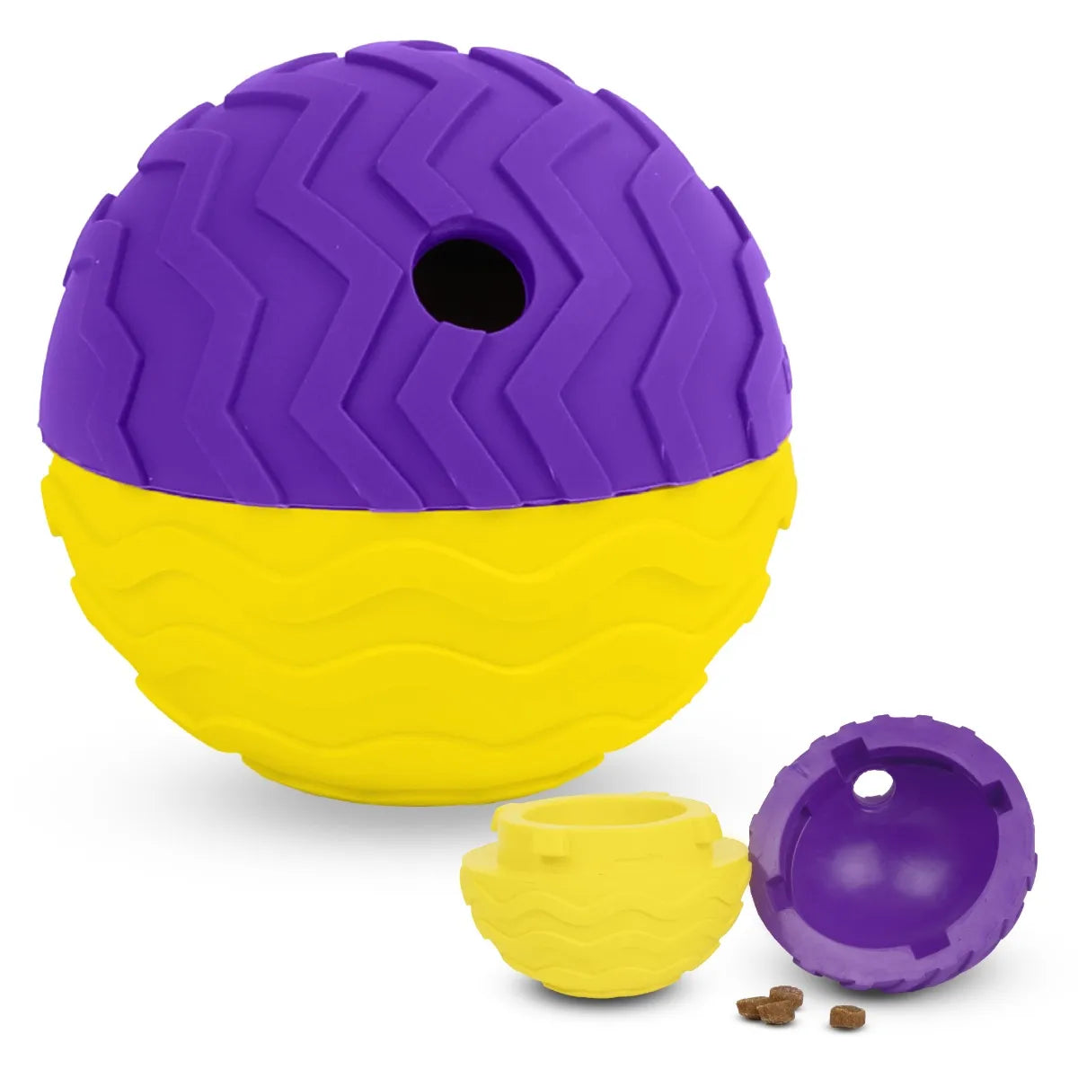 Brightkins Dog Toy Tough & Tumble Textured Ball Treat Dispenser
