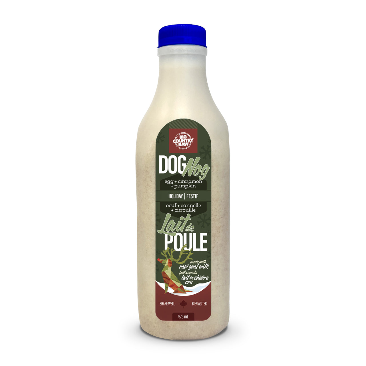 Big Country Raw Goat Milk Dog Nog 975 ml SEASONAL FINAL SALE