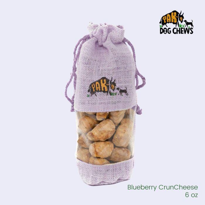 Yak9 Dog Chews Blueberry Cruncheese 5 oz
