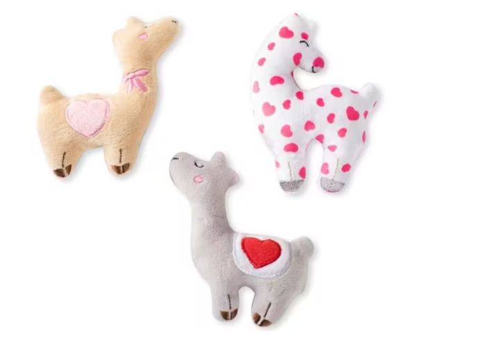 Toy - Fringe Valentines Love Llamas 3pcs