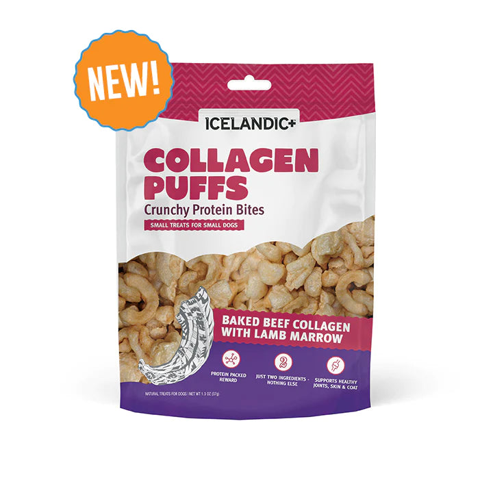 Icelandic+ Dog Beef Collagen Puffs Bites with Marrow