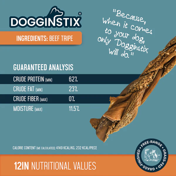 Dogginstix Braided Beef Tripe Chew