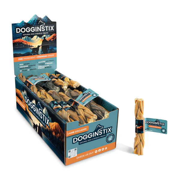 Dogginstix Braided Lamb Collagen Chew