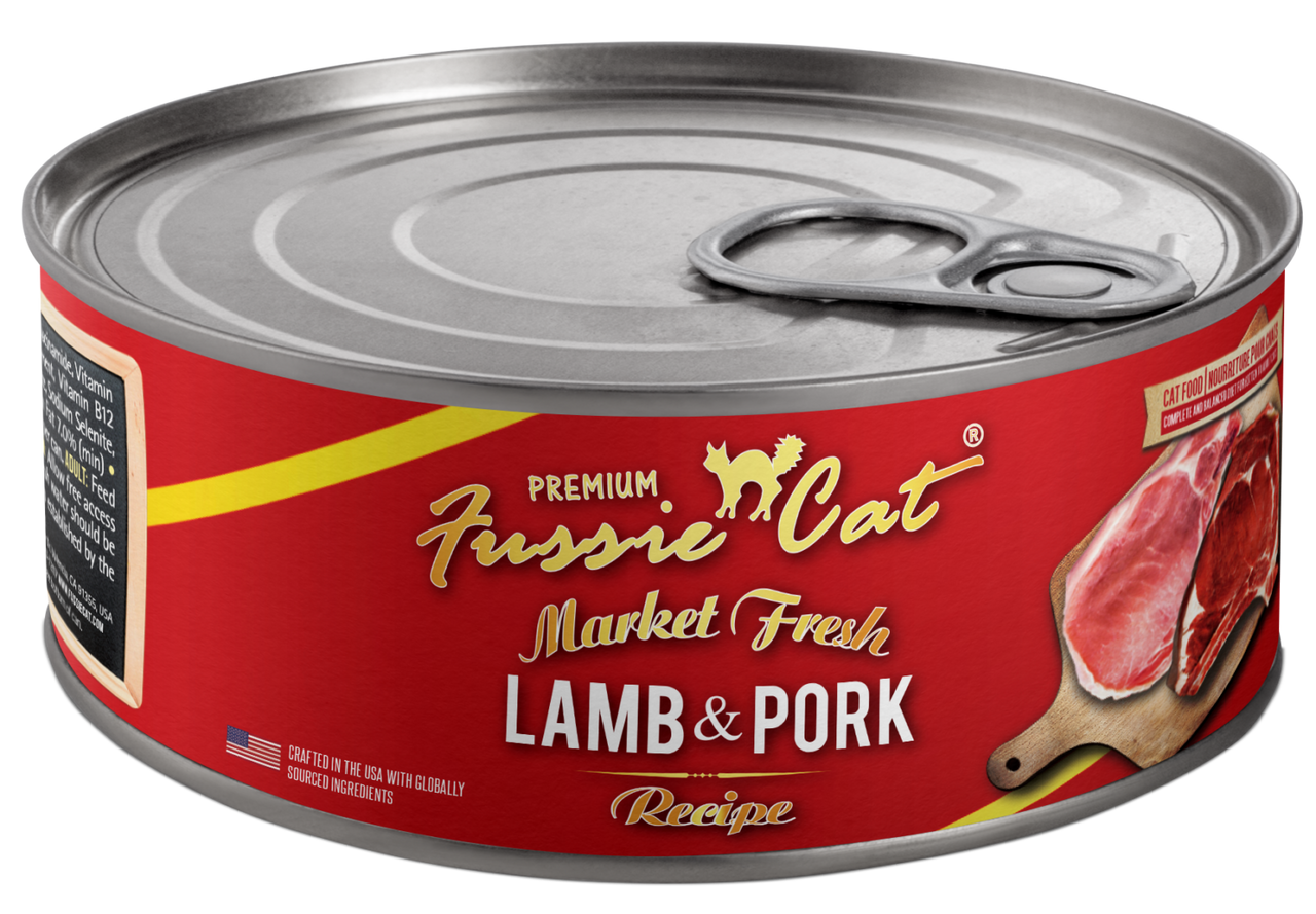 Fussie Cat Can Market Fresh Lamb and Pork