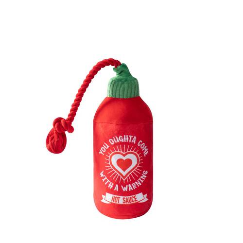 Fringe Dog Toy Valentines Hearts on Fire