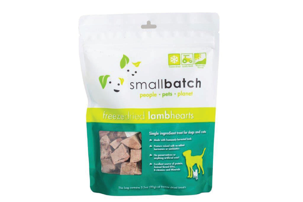 SmallBatch Dog & Cat Freeze Dried Lamb Hearts