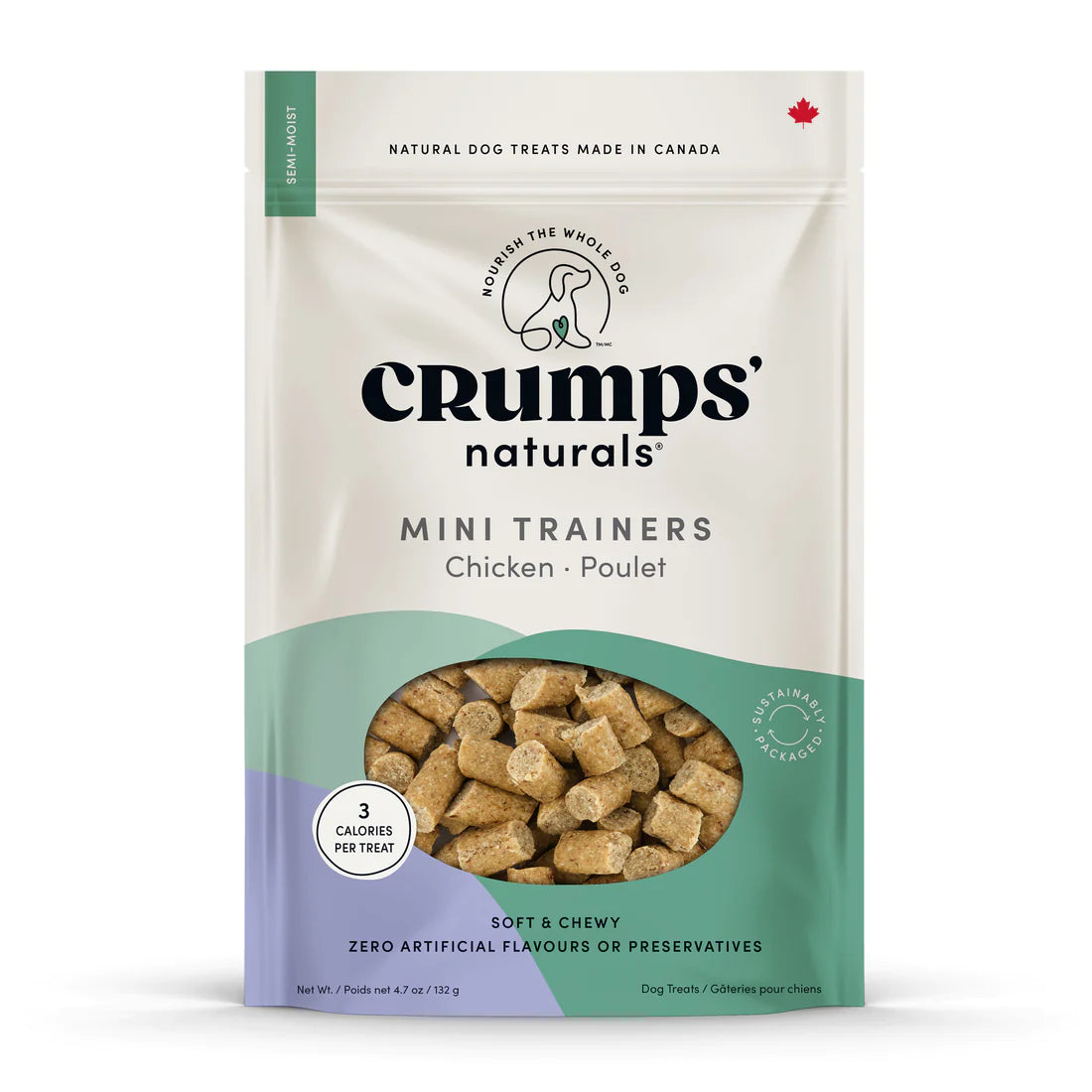 Crumps Mini Trainers Semi-Moist Chicken Dog Treats