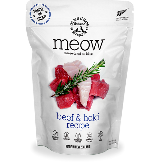 New Zealand Pet Food Co. Cat Meow Beef & Hoki Treats 50g